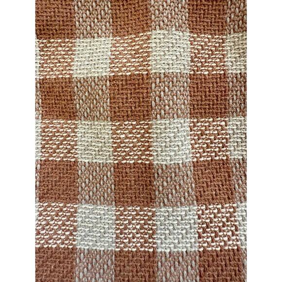 Forever 21 Cropped Square Neck Sleeveless Top Tan Grey Checkered Small - Picture 5 of 5